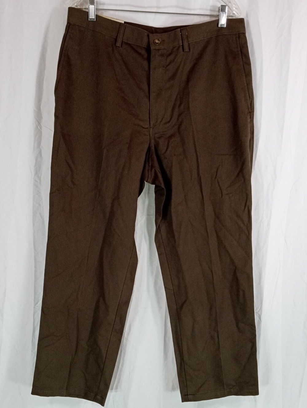Haggar Men's Brown Khaki Liquid Repellent Stain Resistant Pants 36x29